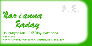 marianna raday business card